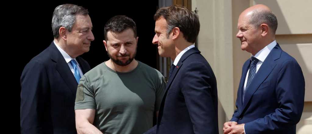 Draghi, Macron y Scholz visitaron Kiev en apoyo a Ucrania