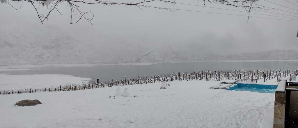 Fotos y videos: el paisaje espectacular de Potrerillos nevado