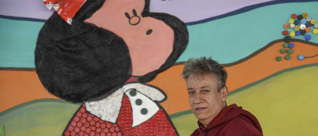 Fotos: el mural homenaje a Quino en Guaymallén