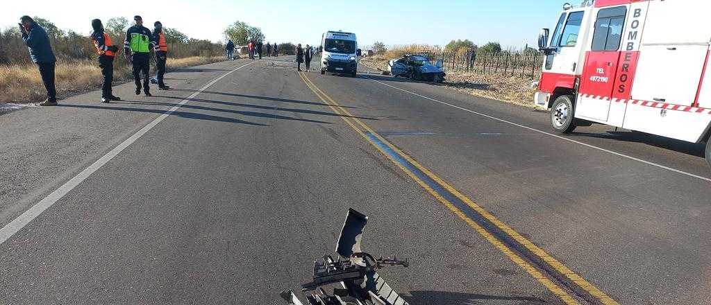 Murió una mujer en un choque frontal en Maipú