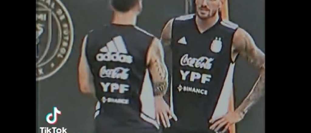 Video: De Paul arrinconó a Messi en pleno entrenamiento