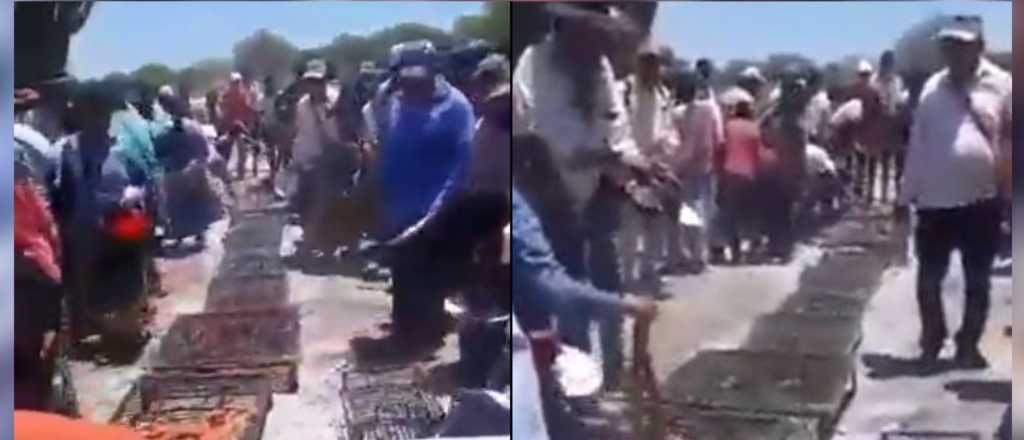 Video: se robaron todo el asado de un evento en "El Chorro", Formosa