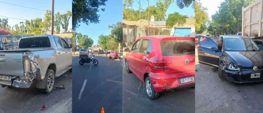 Un camión se quedó sin frenos y chocó a ocho autos en Guaymallén