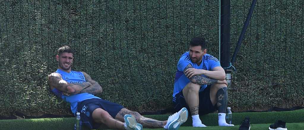 Luego del triunfo a México, la Selección se entrenó con Messi de espectador