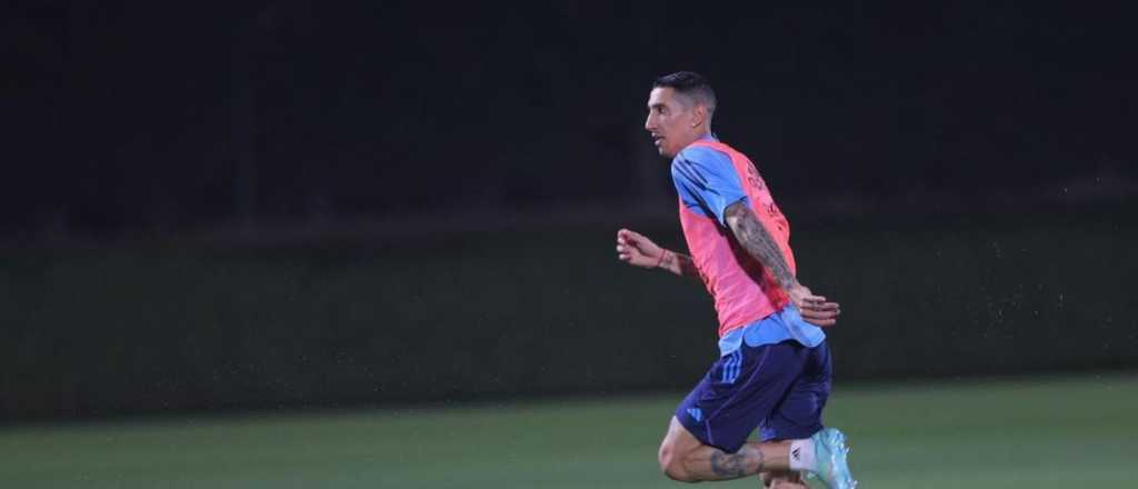 Di María, el único que se entrenó en el día libre de la Selección Argentina