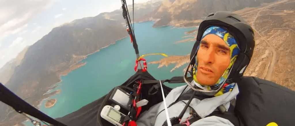 Voló en parapente desde El Manzano hasta San Rafael y rompió un récord