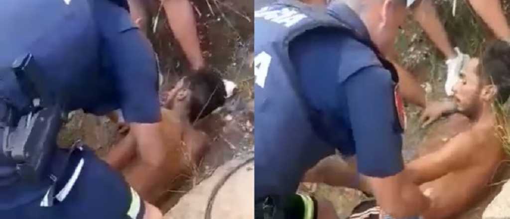 Videos: un ladrón fue atrapado por los vecinos y entregado a la Policía