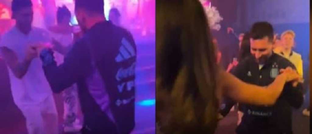 Videos: Messi "se tiró unos pasos" en la fiesta íntima de la Scaloneta