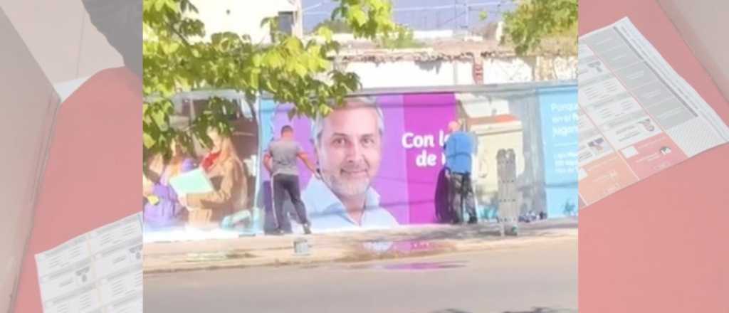 Denuncian que municipales bajaron carteles de Cambia Mendoza en San Carlos