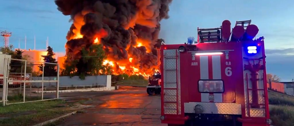 Ataque con drones en un depósito de petróleo en Crimea