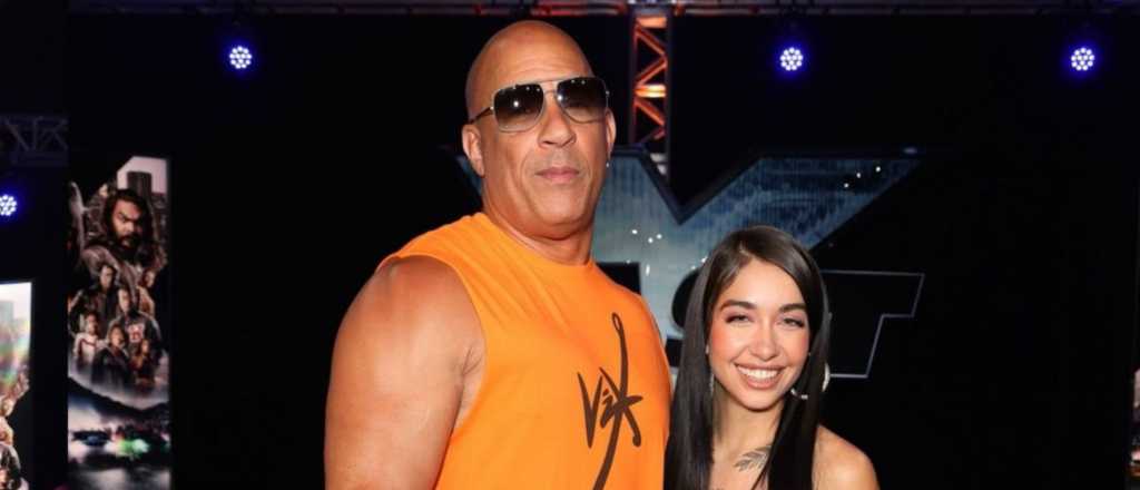 María Becerra junto a Vin Diesel en la promoción de Rápidos y Furiosos X