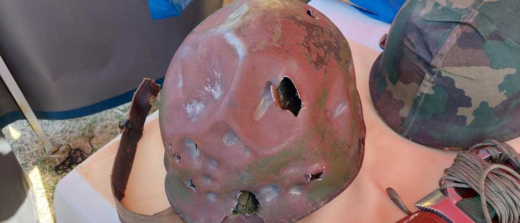 ¿Cuántas balas podía soportar el casco de un soldado de Malvinas?