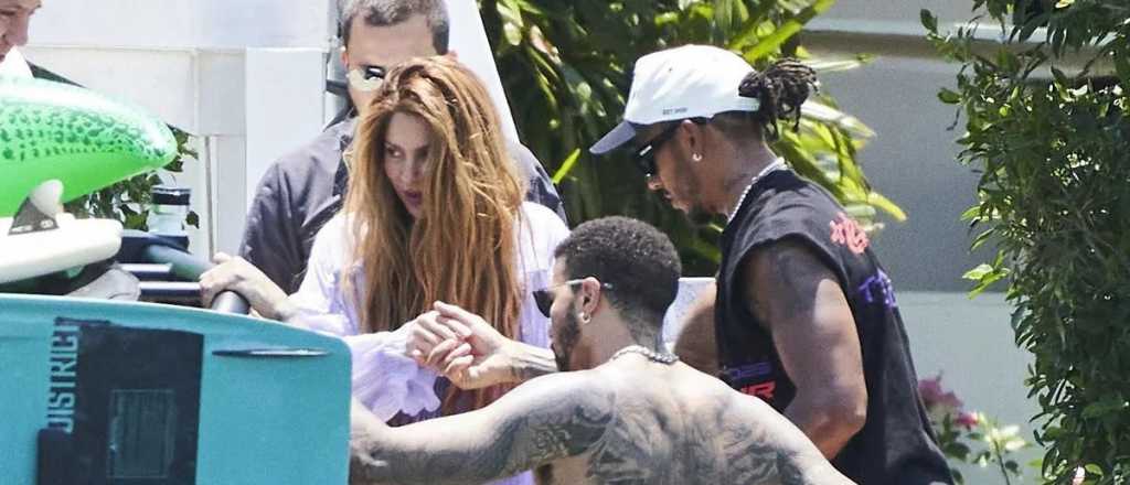 Shakira sigue compartiendo tiempo con Lewis Hamilton 