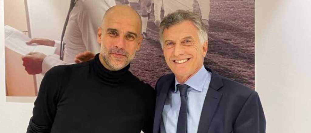 Macri festejó el triunfo del City con Guardiola, cerveza y amigos