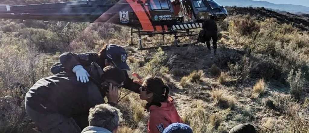 Rescataron a un ciclista que cayó de una quebrada en Cacheuta