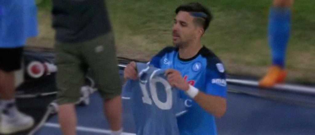 Video: lo llamó Scaloni, marcó un golazo infernal y se lo dedicó a Maradona