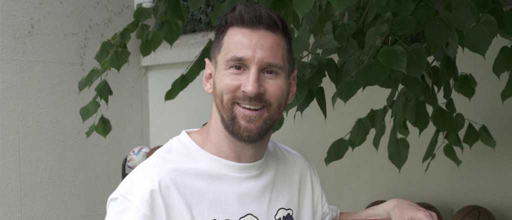 Messi llegó a Rosario con Di María y Otamendi