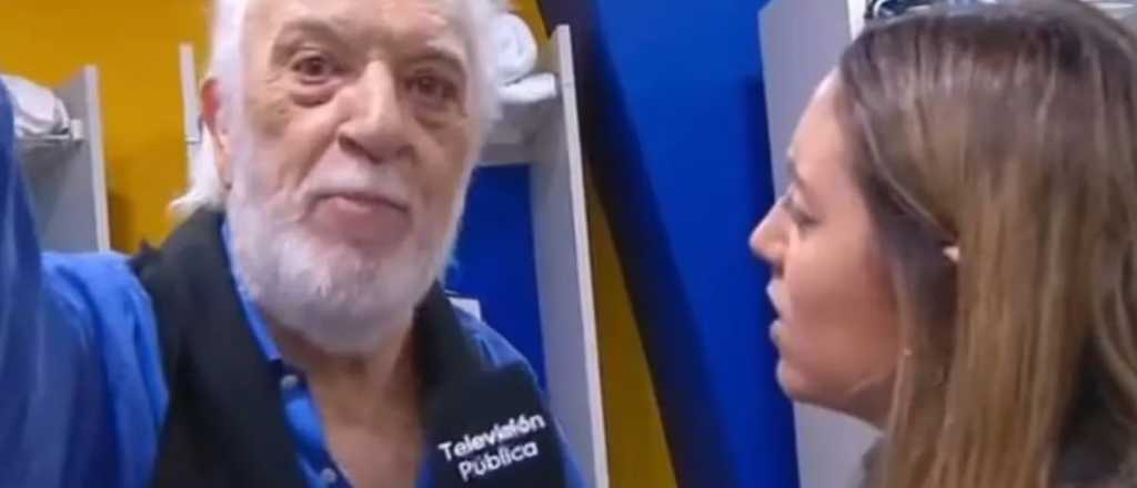 El enojo del Coco Basile con una periodista en la despedida de Riquelme