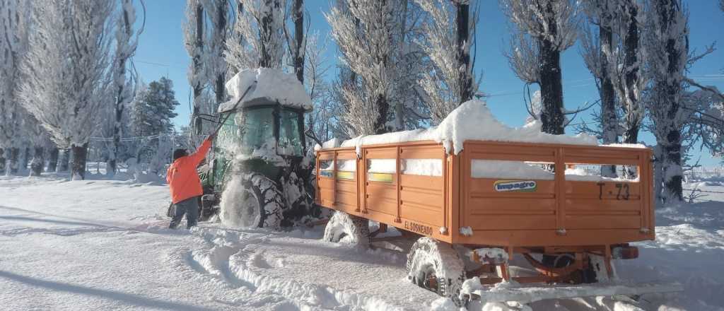 La municipalidad de San Rafael asiste a puesteros aislados por la nieve