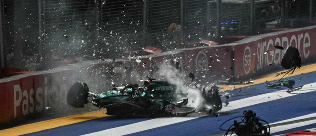 Video: Lance Stroll destrozó su auto en un fuerte accidente 