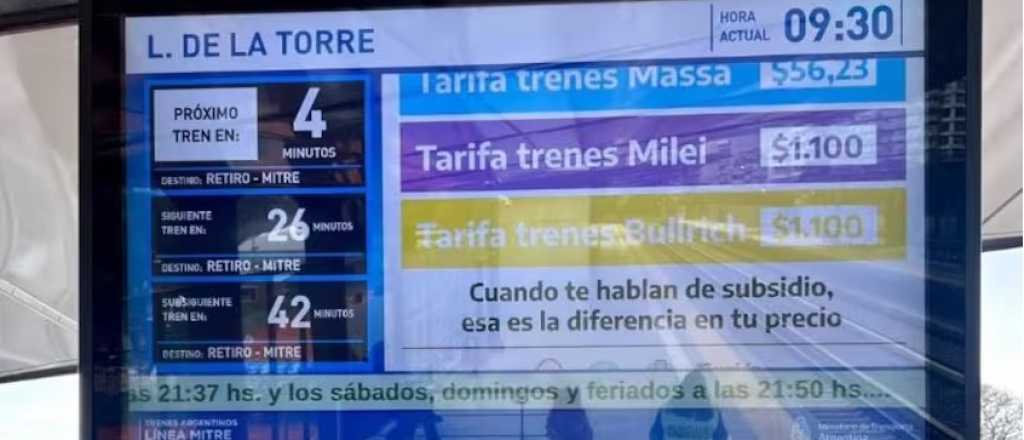 Apuntaron contra Massa por los carteles "tarifa Bullrich- tarifa Milei"