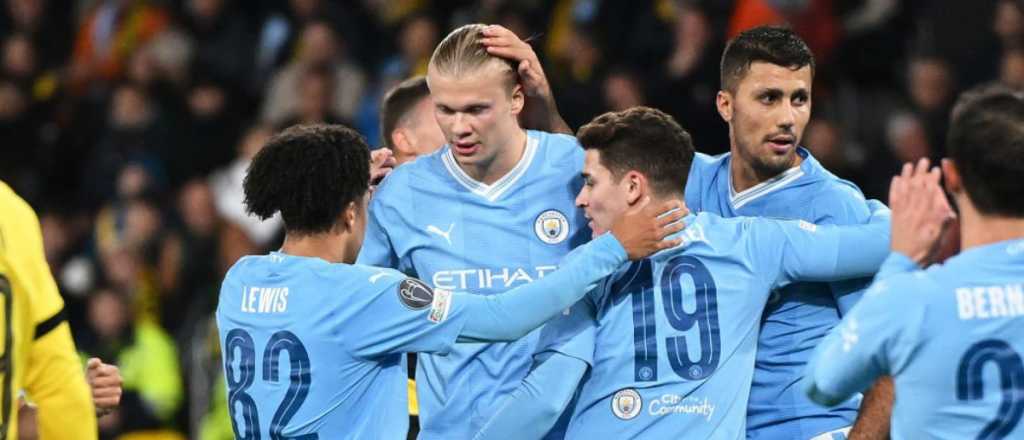 Con Julián, el City venció a Young Boys y sigue imparable