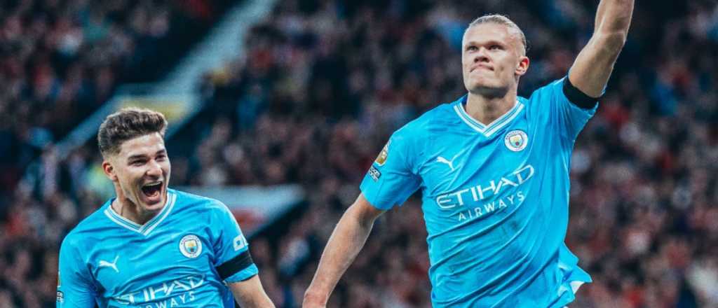 Con Julián, el City le dio una paliza al United en el clásico de Manchester