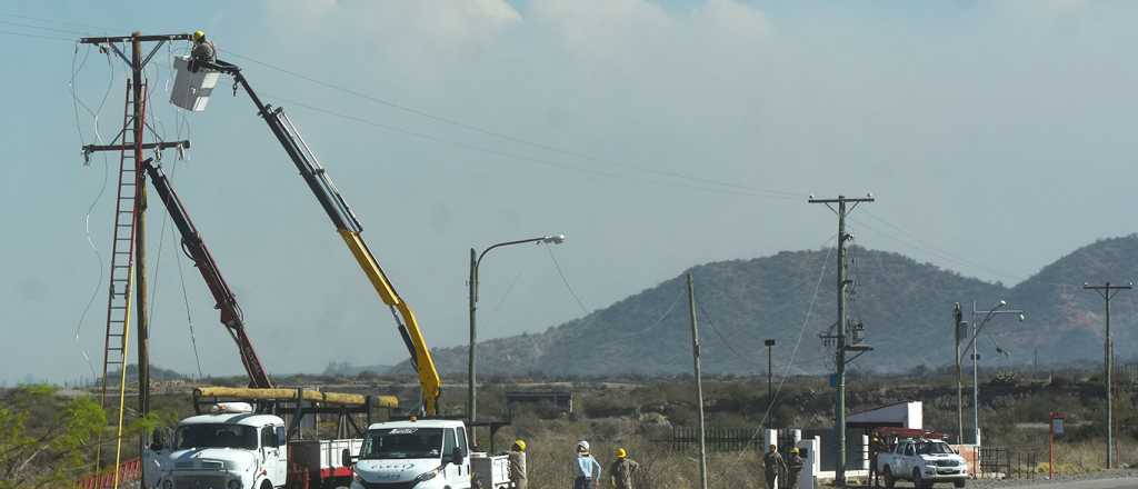 Por el Zonda cortan la luz preventivamente en Potrerillos