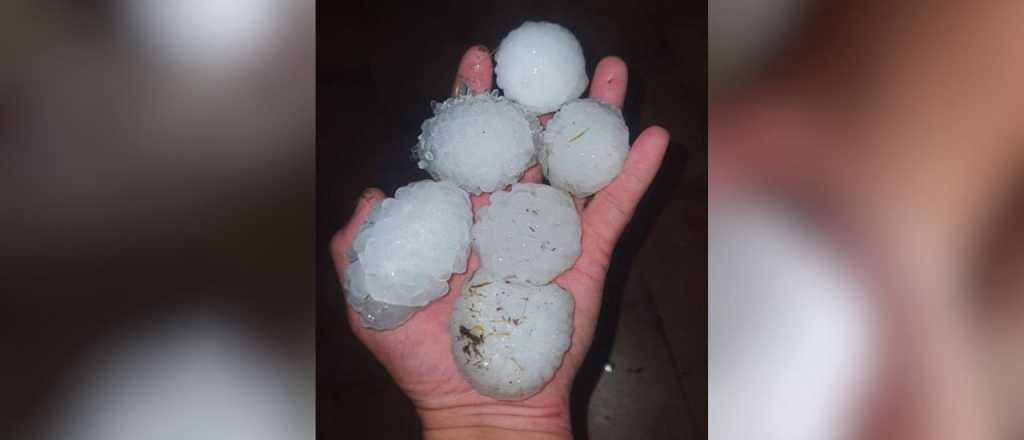 Granizó en San Rafael: enormes piedras cayeron en varios distritos