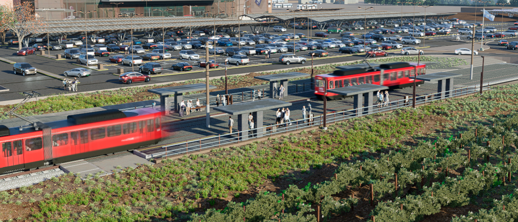 Así serán las nuevas paradas del Metrotranvía en Luján y el Aeropuerto