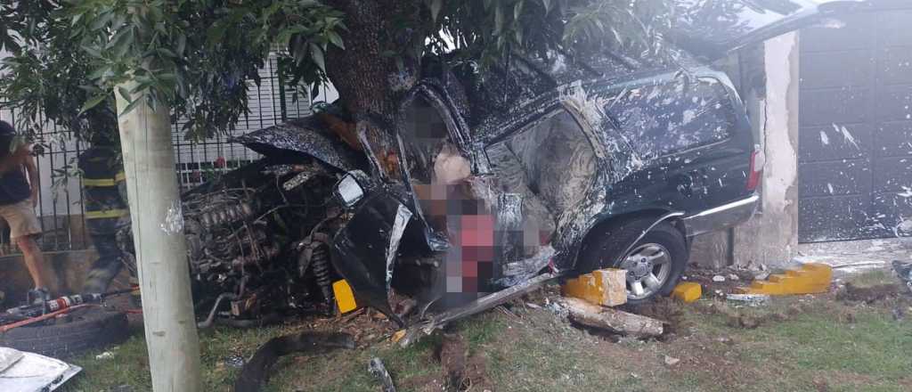 Video: delincuentes mueren tras robar una camioneta y chocar con un árbol