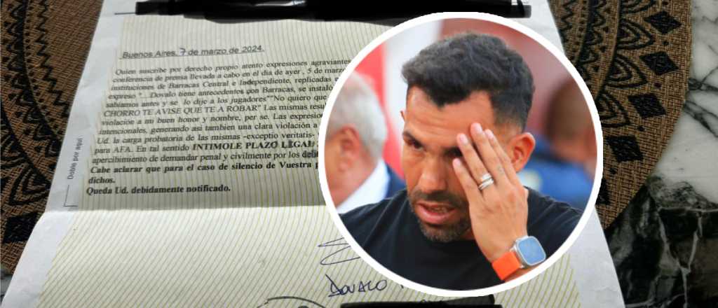 "Decime dónde": picante respuesta de Tevez a la carta documento de Dóvalo