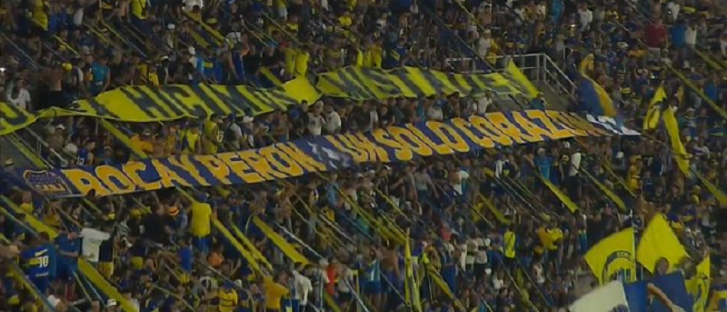 "Boca y Perón un solo corazón", la bandera de La 12 que desató la polémica