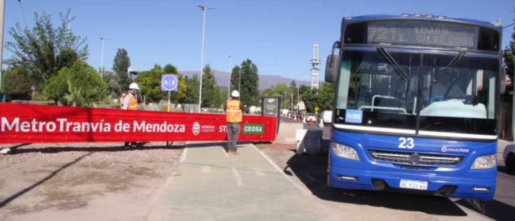 Cortes y desvíos por las obras del metrotranvía en Godoy Cruz