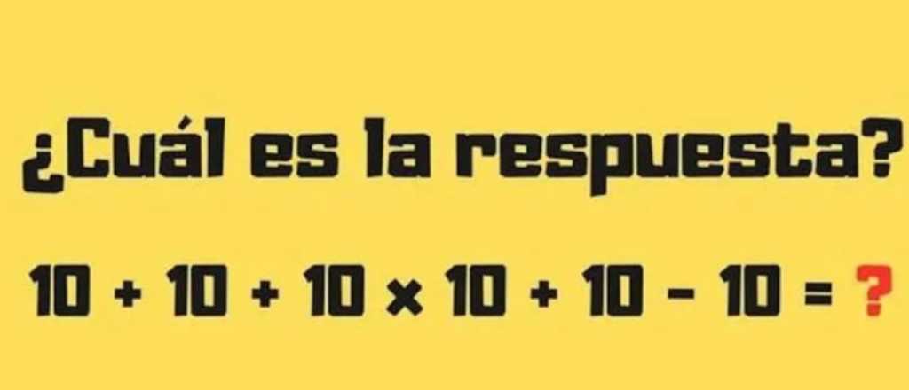 Acertijo matemático: ¿podés resolver la cuenta?