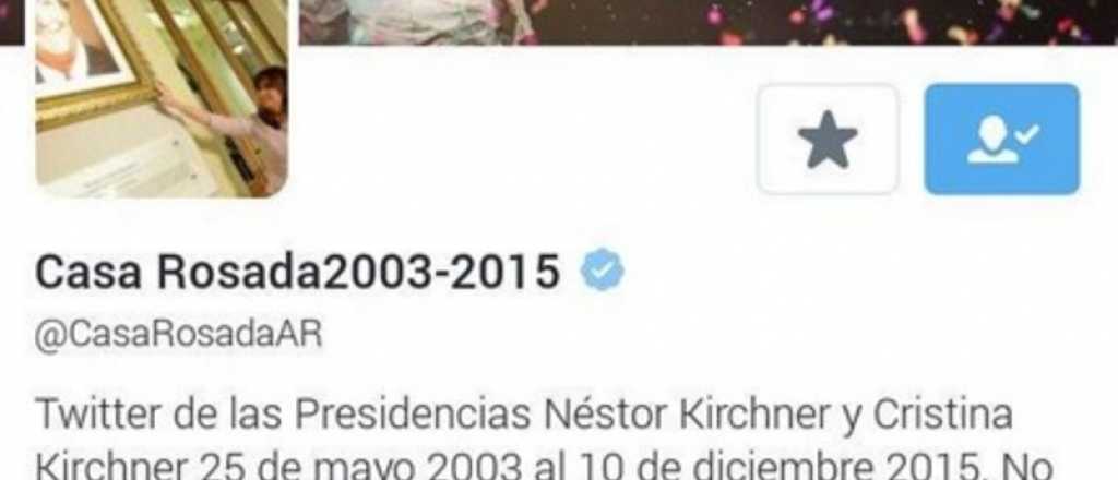 La cuenta de Twitter de la Casa Rosada será "no oficial" desde mañana