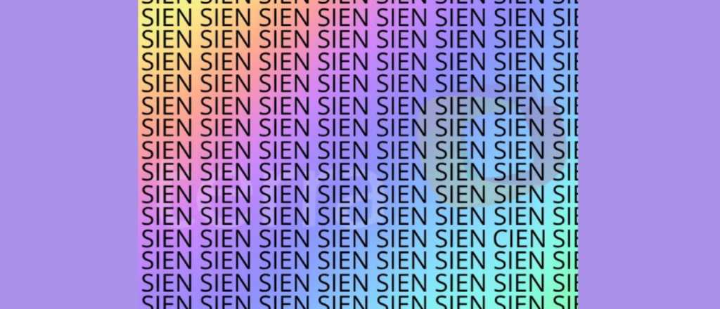 Sopa de letras: ¿podés encontrar la palabra "cien"?