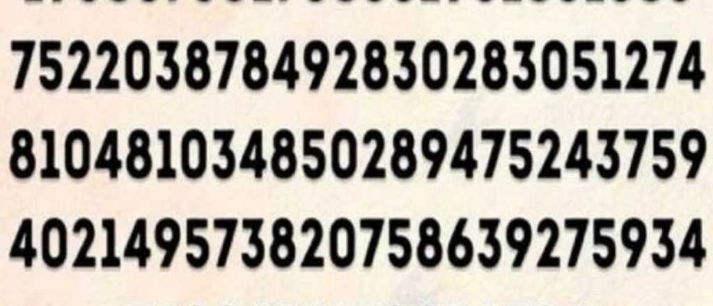 Acertijo visual: ¿podés encontrar el número 125 en menos de 5 segundos?