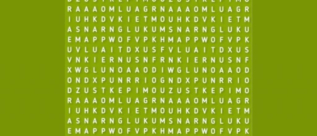 Sopa de letras: ¿podés encontrar la palabra "pino" en segundos?
