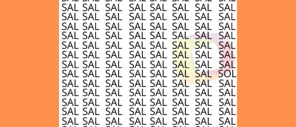 Sopa de letras: ¿podés encontrar la palabra "sol"?