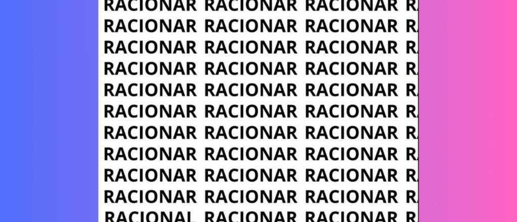 Reto visual: encontrá la palabra "racional" en la sopa de letras