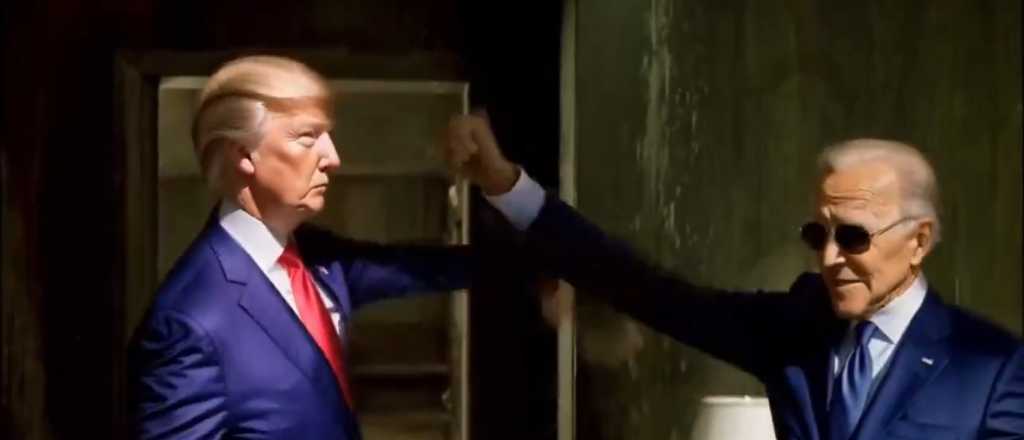 Trump y Biden a las piñas en un video hecho con IA al estilo Matrix