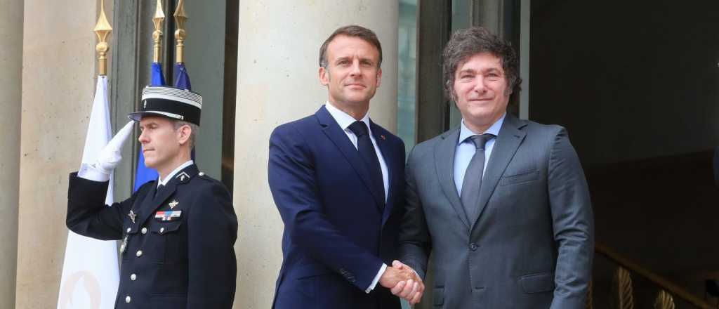 Milei se reunió con Macron durante 15 minutos