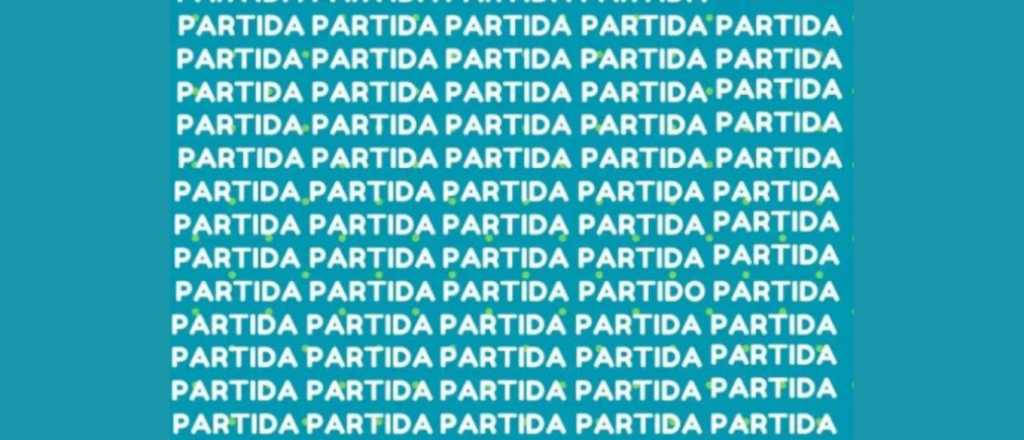 Sopa de letras: ¿dónde se oculta la palabra "partido"?