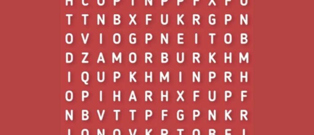 Sopa de letras: ¿podés encontrar la palabra "amor" en la imagen?