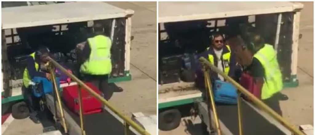 Video: echan a 2 maleteros de Intercargo por demorar la entrega de valijas