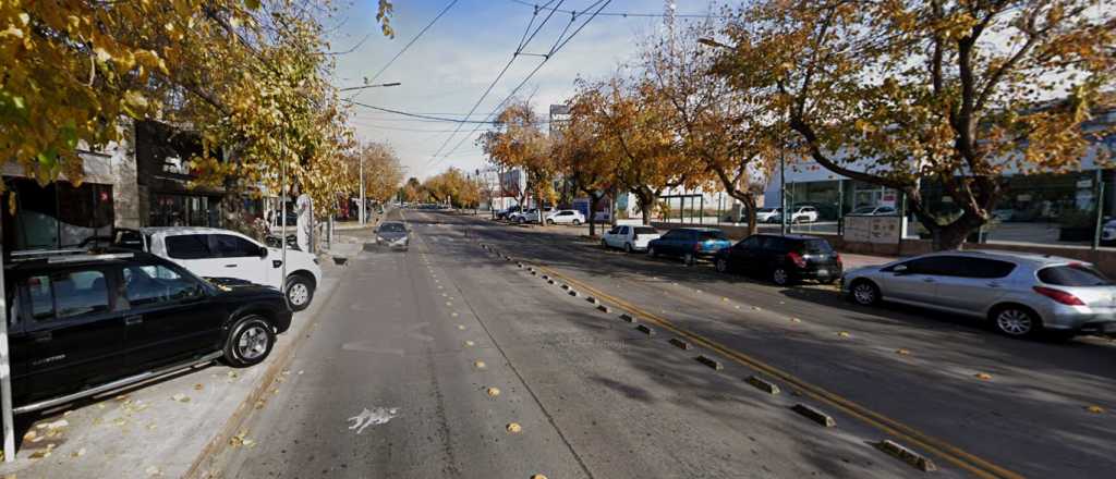 Cayó una rama en la calle San Martín de Godoy Cruz y ocupó todo el carril de autos