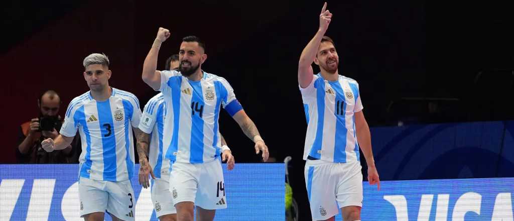 Argentina venció a Croacia y pasó a cuartos de final del Mundial de futsal