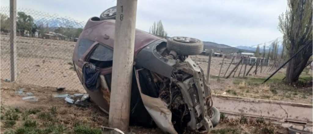 Impresionante vuelco en Malargüe de un conductor borracho