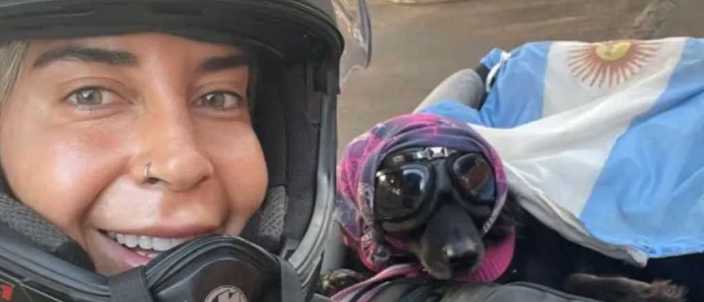 La travesía de una mendocina y su perrita que viajan en moto hacia Alaska